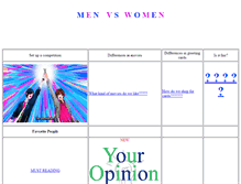 Tablet Screenshot of menvswomen.com